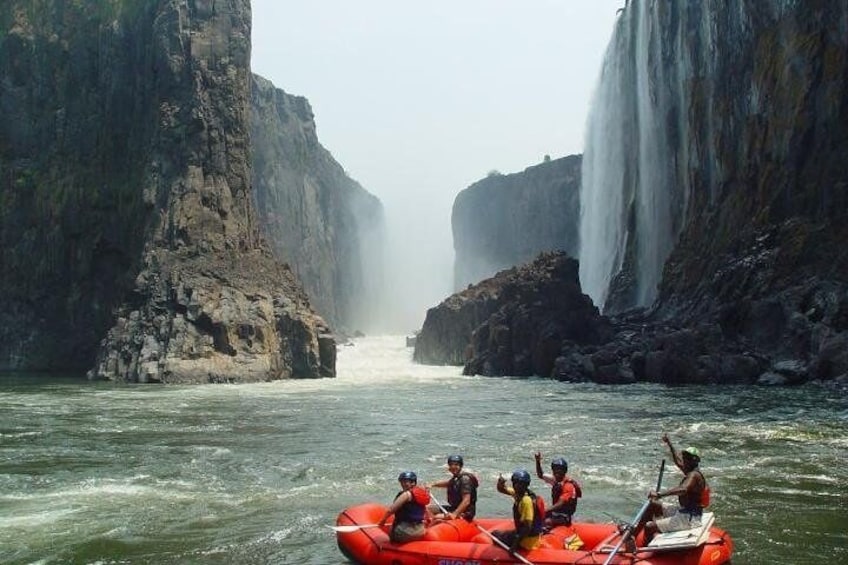 A view of the Victoria Falls before rafting