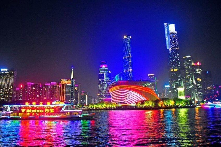 Guangzhou Night Pearl River Cruise VIP Seating with Private Transfer