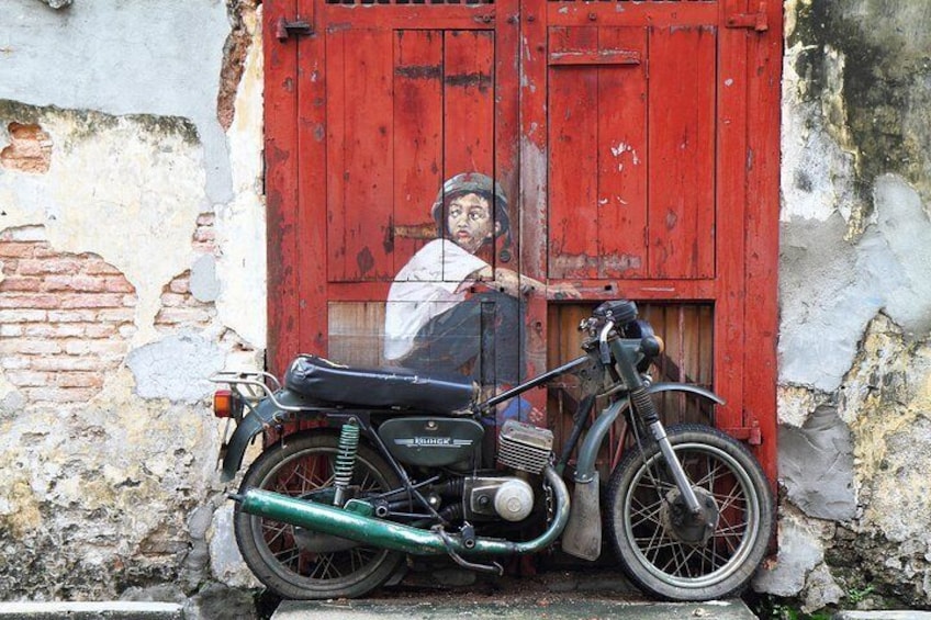 Penang Mural "Old Motorcycle"