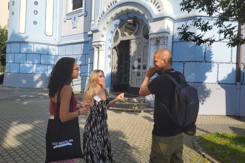 Guided tour with local guide at Blue church