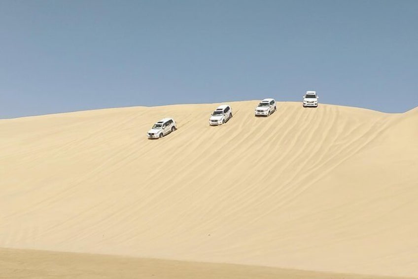  (Private) Half Day Desert Safari, Camel Ride, Sand Boarding, inland Sea Visit