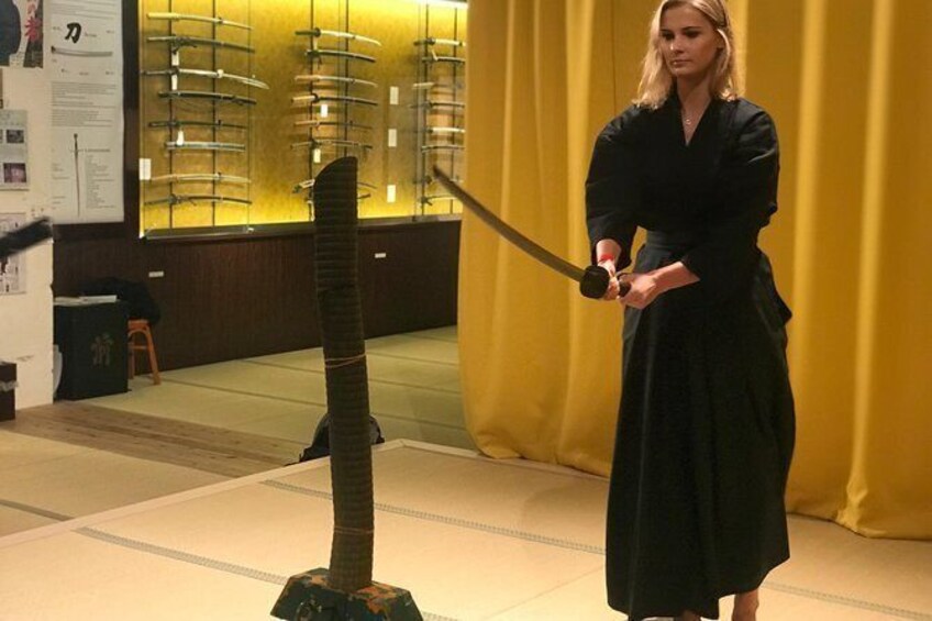 Samurai Sword Experience Tameshigiri At Samurai And Ninja Museum Kyoto Samurai Sword Experience Tameshigiri At Samurai And Ninja Museum Kyoto