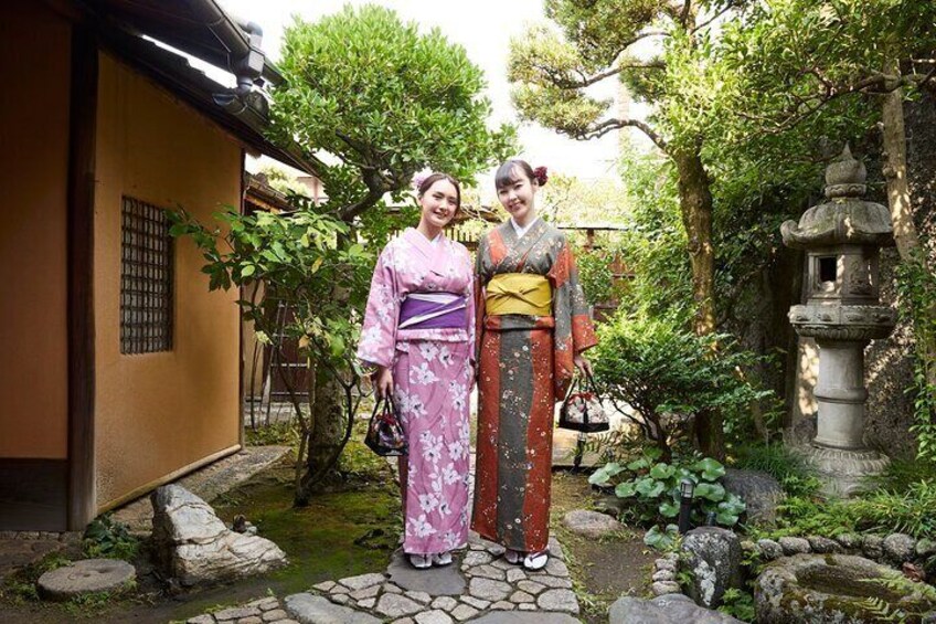 Sweets Making & Kimono Tea Ceremony Gion Kiyomizu