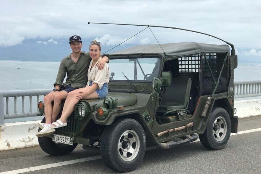 A romantic photo on the Jeep 