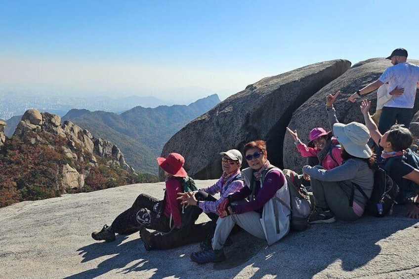 Singaporian Ladies at the top of Mt Bukhansan