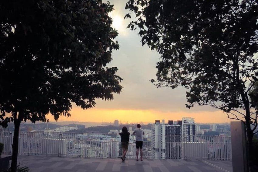 Beautiful view overlooking Singapore