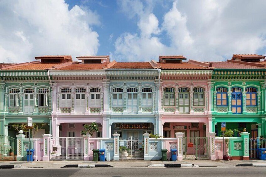 Neat and colourful houses in Katong