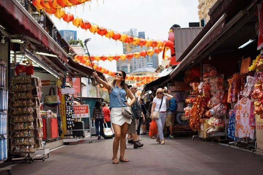 Taking a selfie in Chinatown
