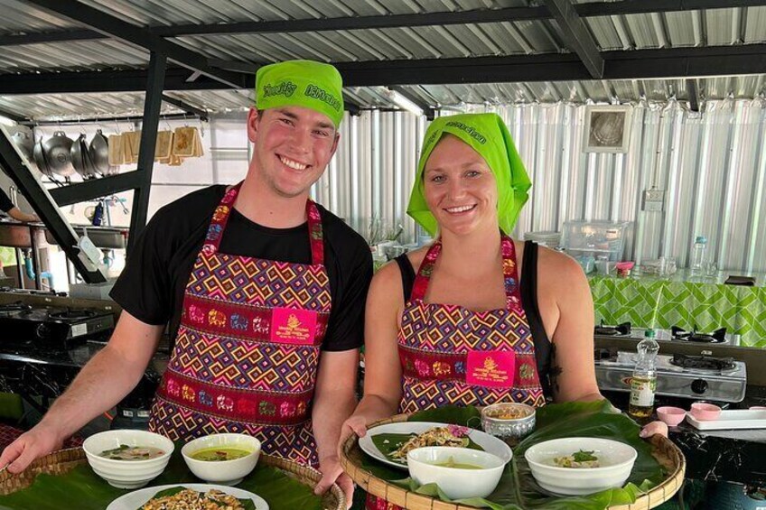  Thai Cooking Class Half Day + Local market tour + Garden tour