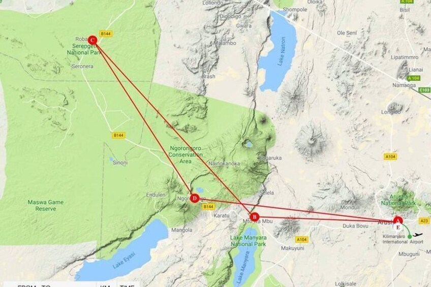 Safari Map