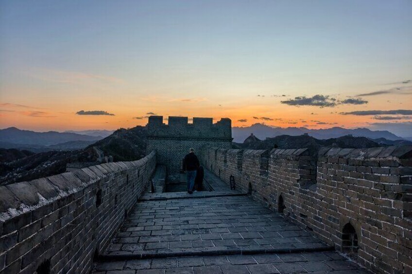 sunset at Jinshanling Great Wall