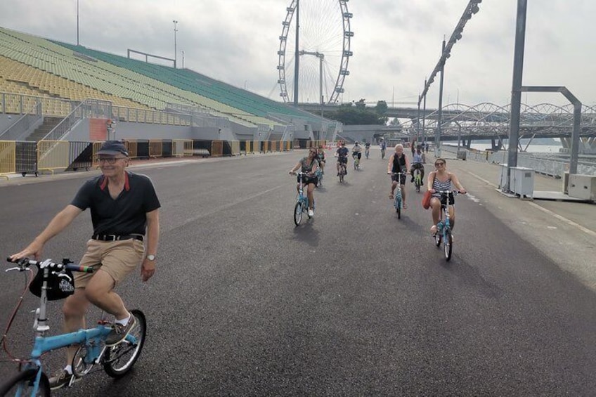 Cycling along the Formula 1 Track