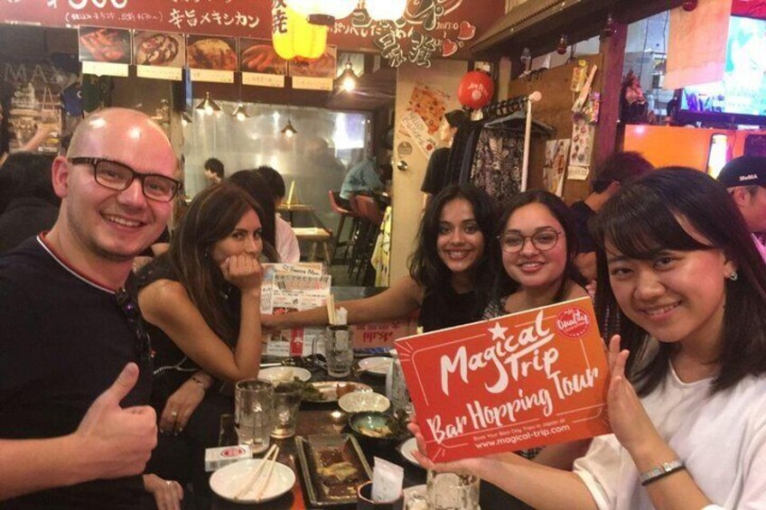 Shibuya Bar Hopping Night Food Walking Tour in Tokyo