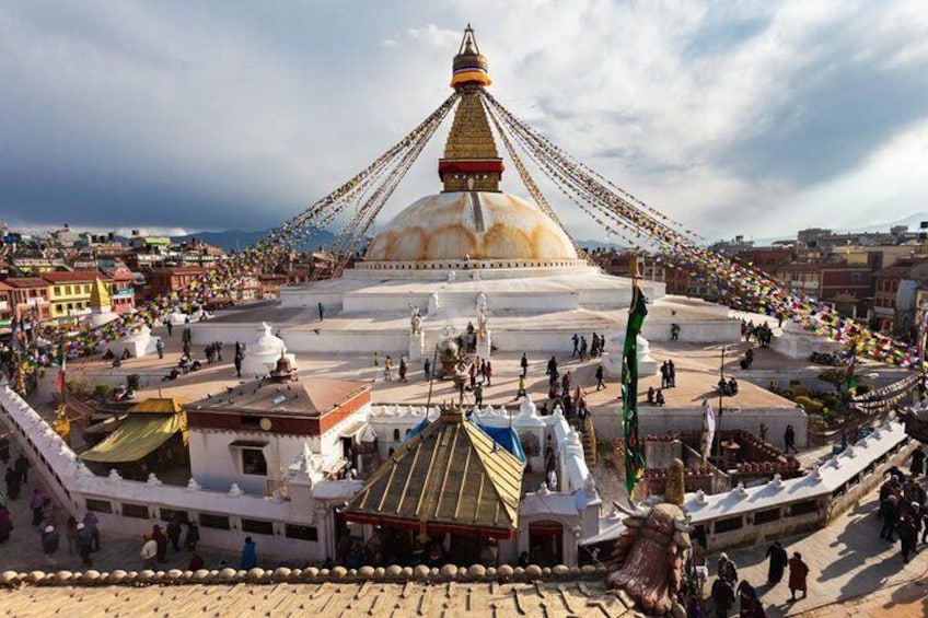 Around Boudhanath.