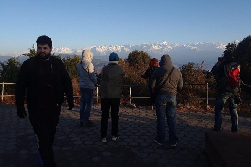 Himalayas view from Nagarkot view point.