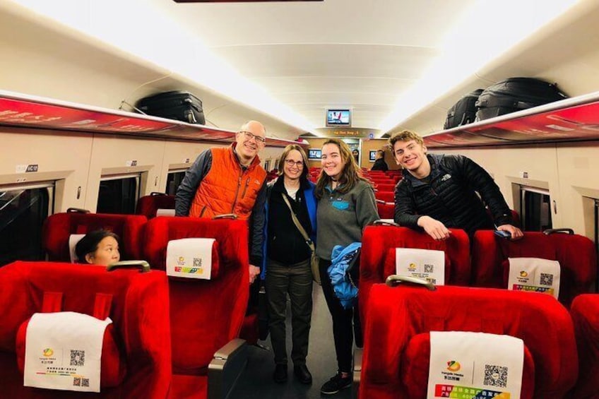 Happy Guests Enjoy Bullet Train Experience