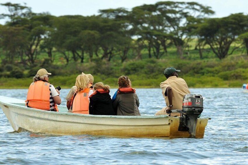 boat ride in lake Naivasha