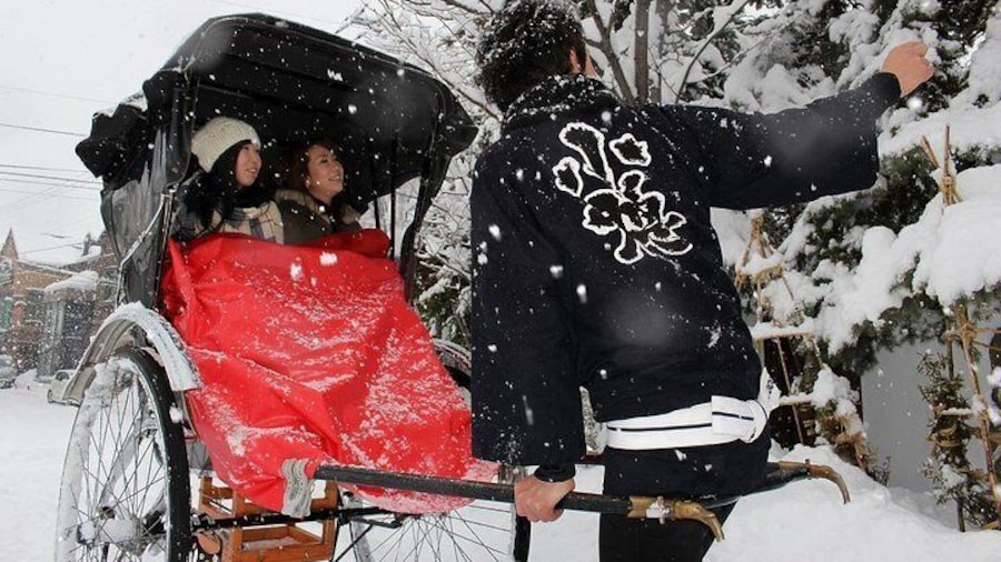 Otaru Rickshaw on a Snowy Day