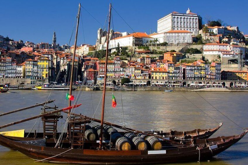 Rabelo boat and Douro River