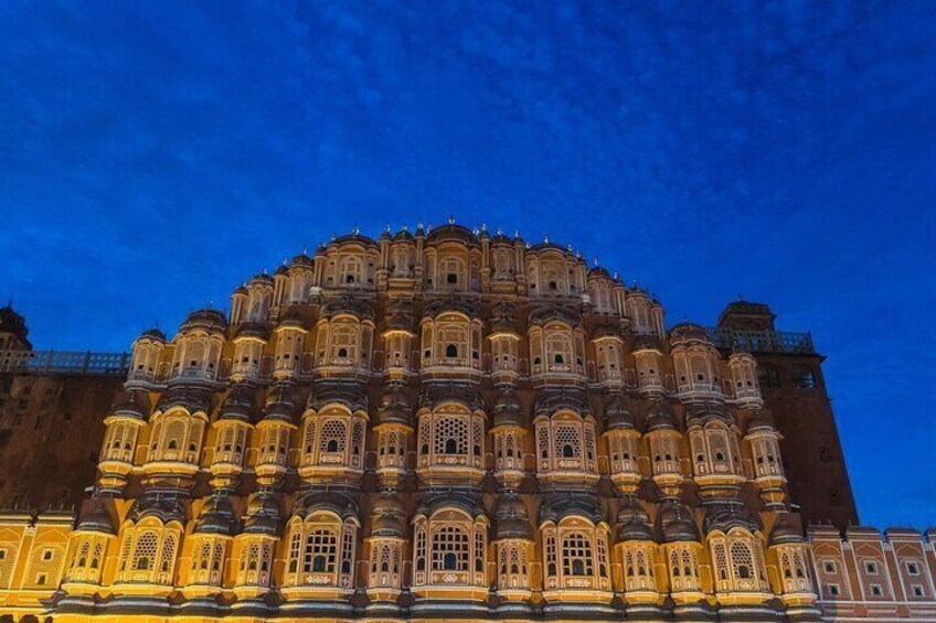 Discover Jaipur in Moonlight Guided Walk Tour with Tuk Tuk Ride