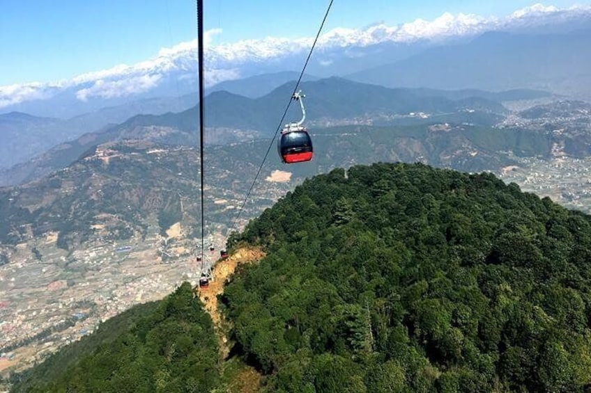 Chandragiri Cable Car with Kathmandu Valley.