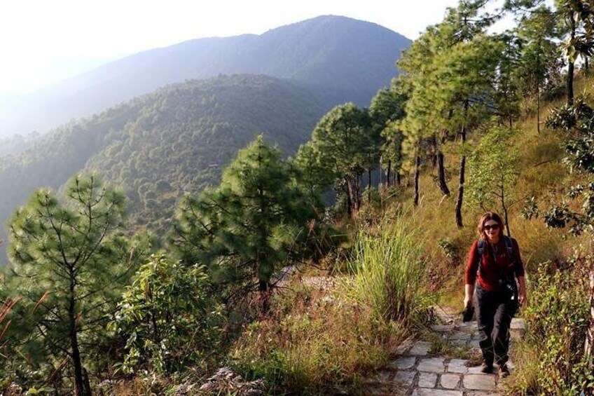 Trekkers Hiking after Champa Devi.