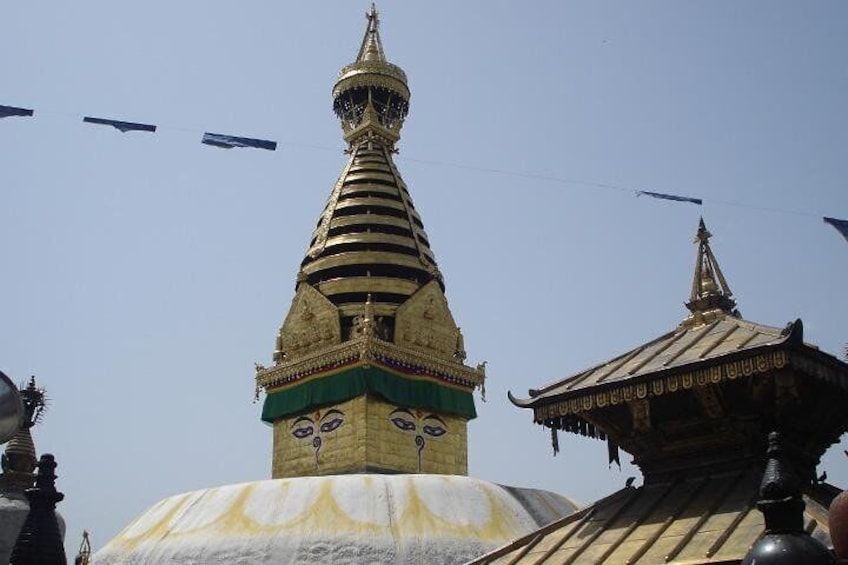 Swoyambhunath Stupa or Monkey Temple in Kathmandu.