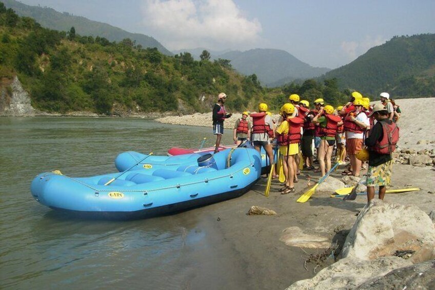 Starting rafting.