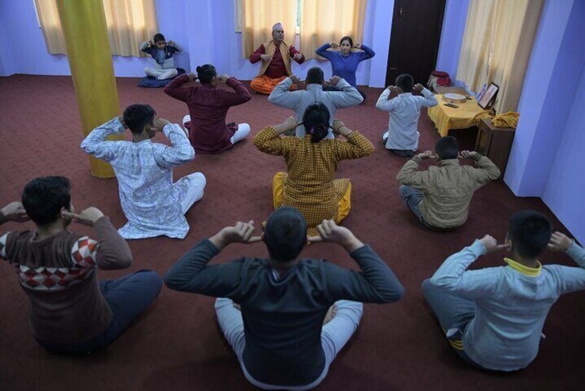 Chanting at Yoga Centre