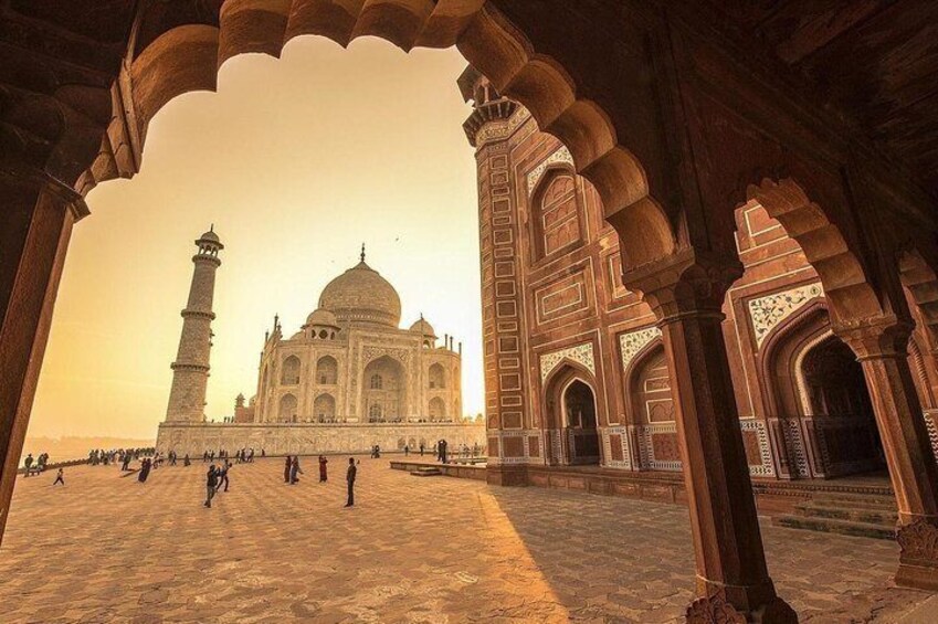 Taj Mahal in Agra city
