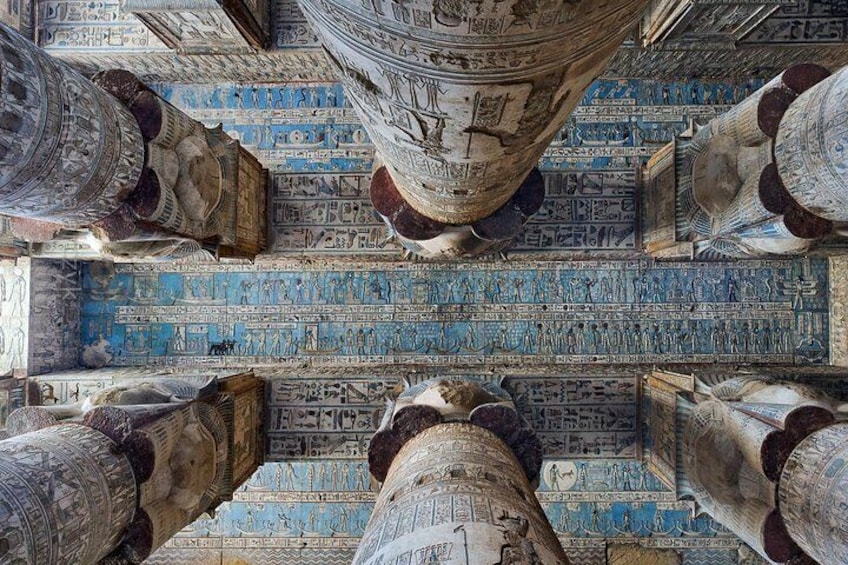 The ceiling in Dendera Temple