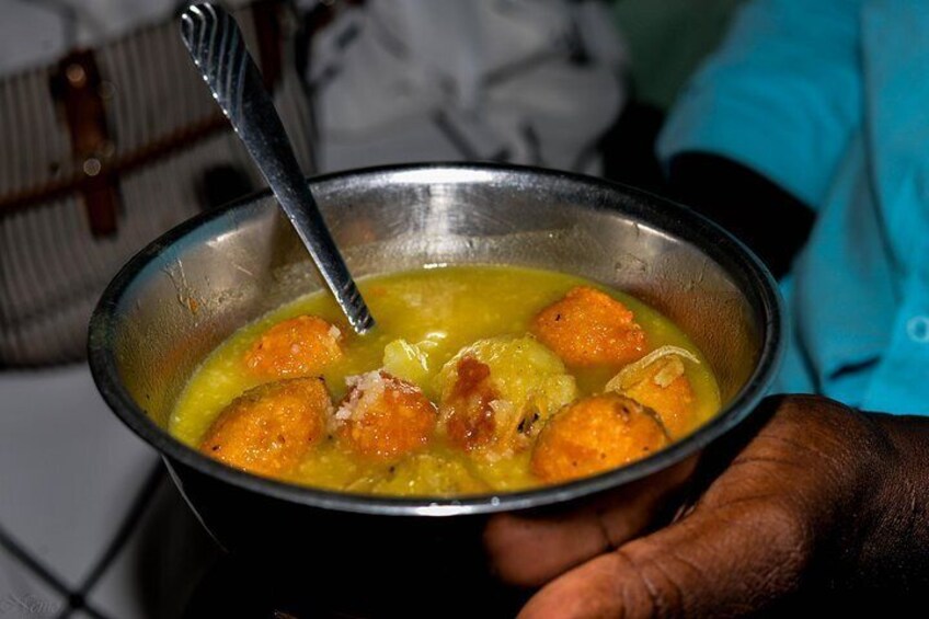 'Mbatata za urojo' at Sugra's also known as Zanzibar Mix - originating from India/Ghujurati