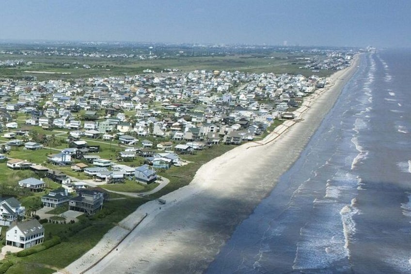 There are over 25 miles of beaches in Galveston.
