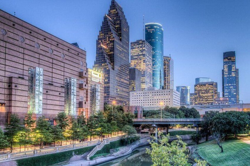 Enjoy views of downtown Houston.