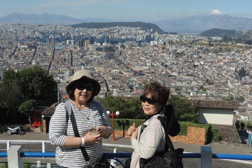 Enjoying the most privilege view of Quito.