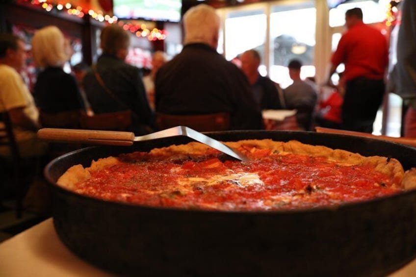 Deep dish to start at Pizano's Pizza in the Loop