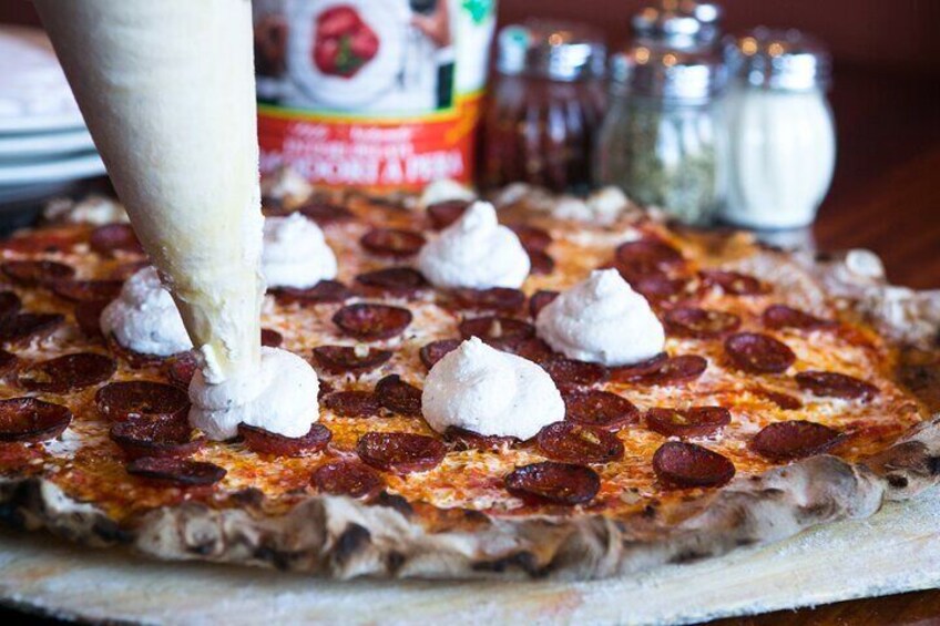 Pepperoni with whipped ricotta