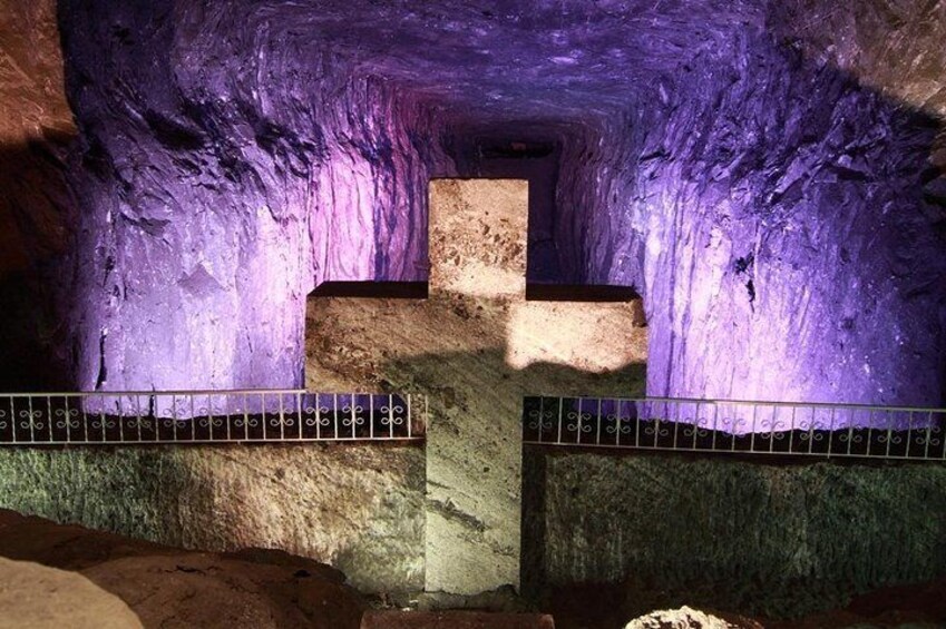 Inside the Zipaquira Salt Cathedral