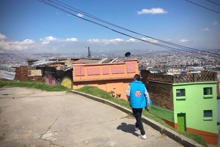 The view from the top border.