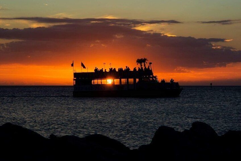 The Tropics Boat at Sunset