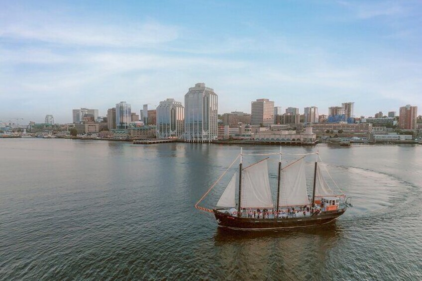 Tall Ship Silva cruises by the Halifax Waterfront