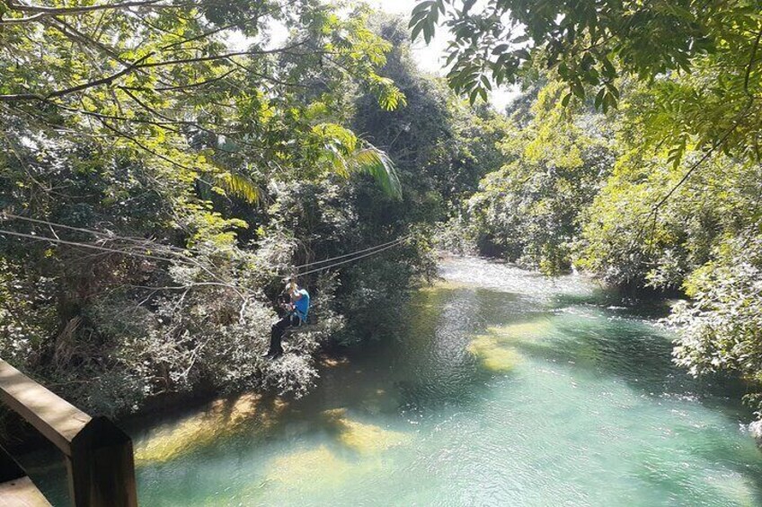 Cave-Kayak or tubing Ziplines and Altun Ha