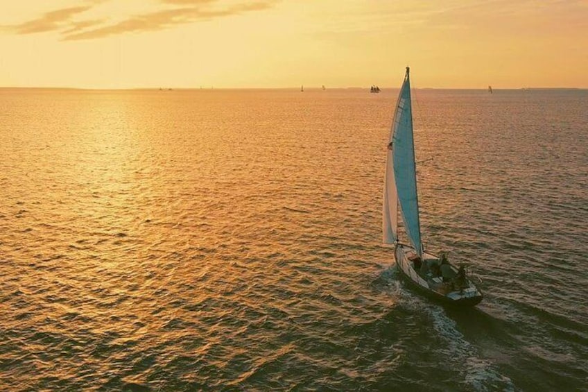 Sailing into the sunset!