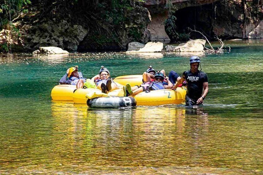 Xunantunich Cave Tubing and Zip line triple tour from Placencia