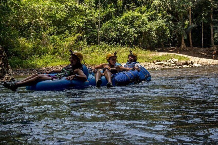 Private Tour : Xunantunich Cave Tubing and Zip line from from Ambergris caye