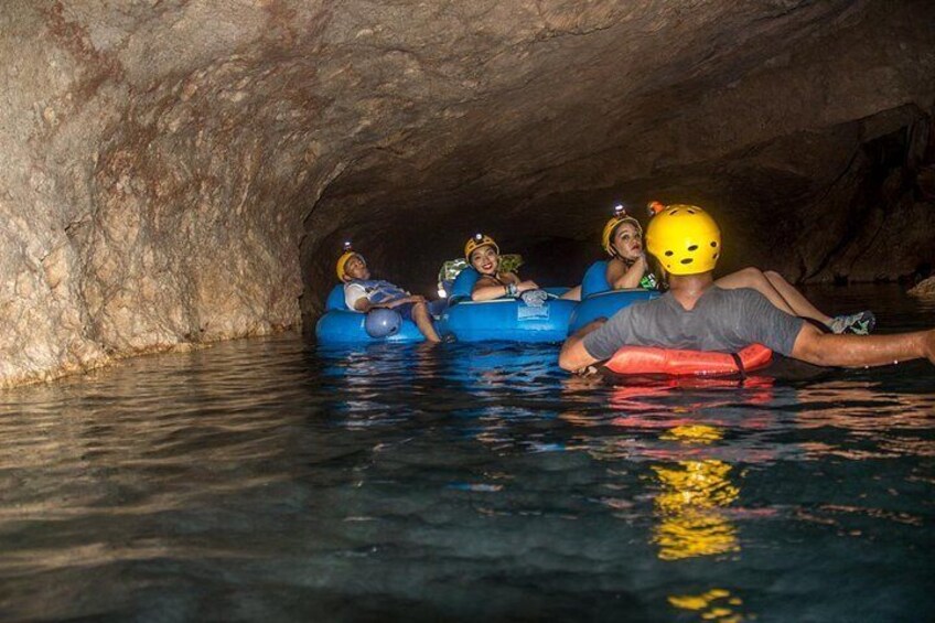 Private Tour : Xunantunich Cave Tubing and Zip line from from Ambergris caye