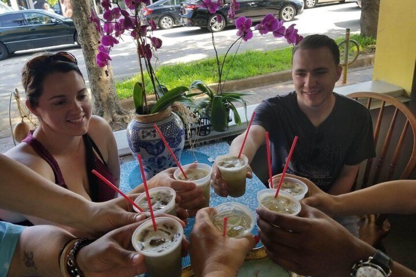 Fresh pressed tropical fruit drink