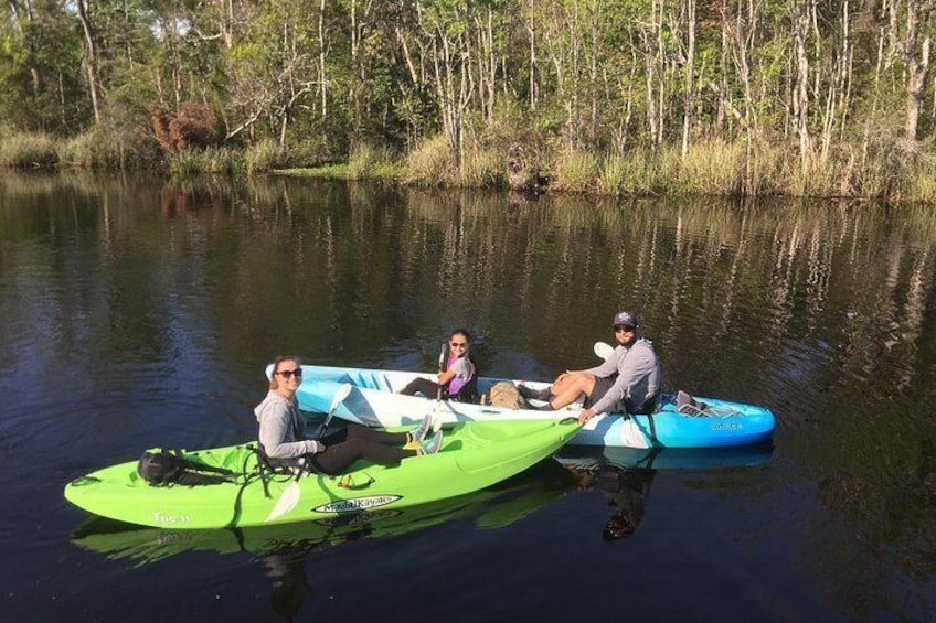 Family kayak tour