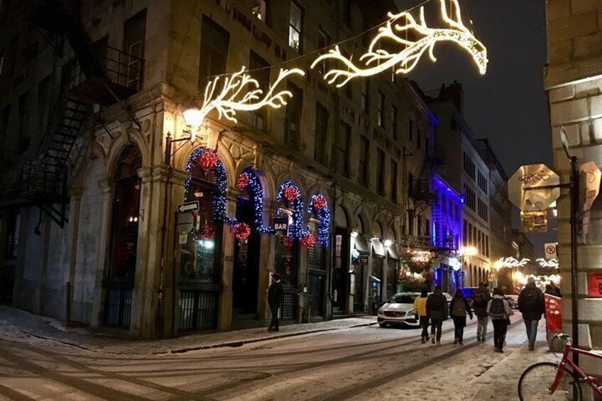 Christmas Walking Tour in Old Montreal