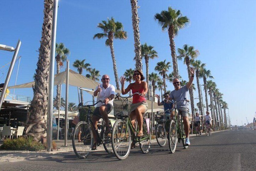 Ride on the sidewalk everywhere in the city!